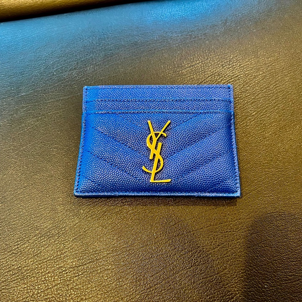 Yves Saint Laurent Blue Card Holder